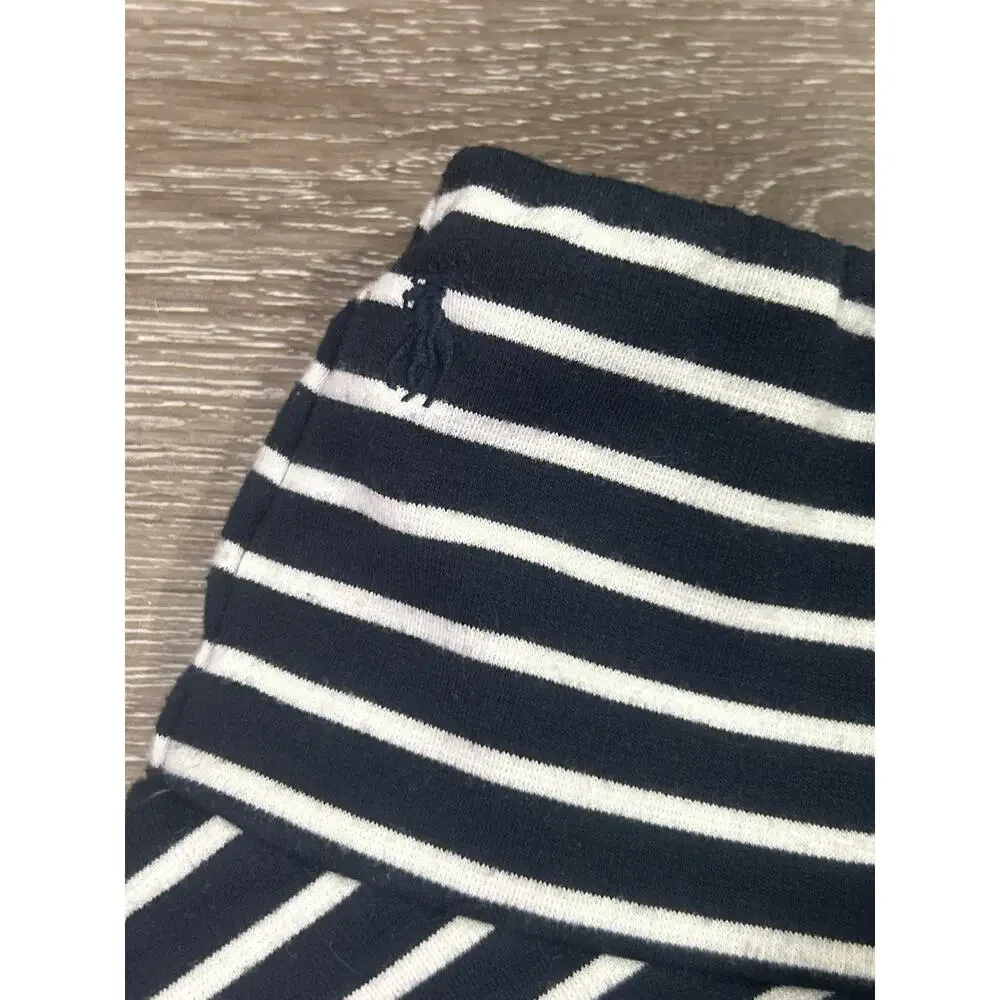 Polo Ralph Lauren Girls Striped Skort Size 4 Black White Nautical Ruffle